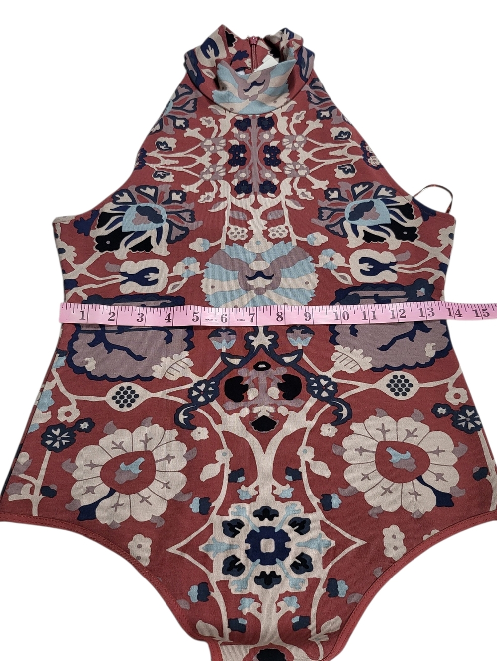 FP Intimately Body — Printed High-Neck Bodysuit in Dusty Pink-Brown - Picture 12 of 16